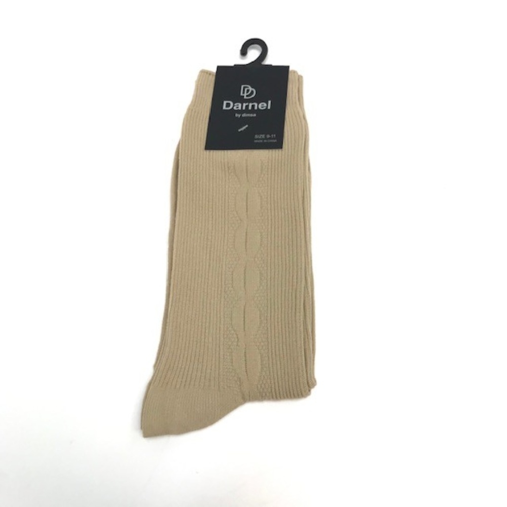 Boys Tan Khaki Dress Socks by Darnel 2 Pair